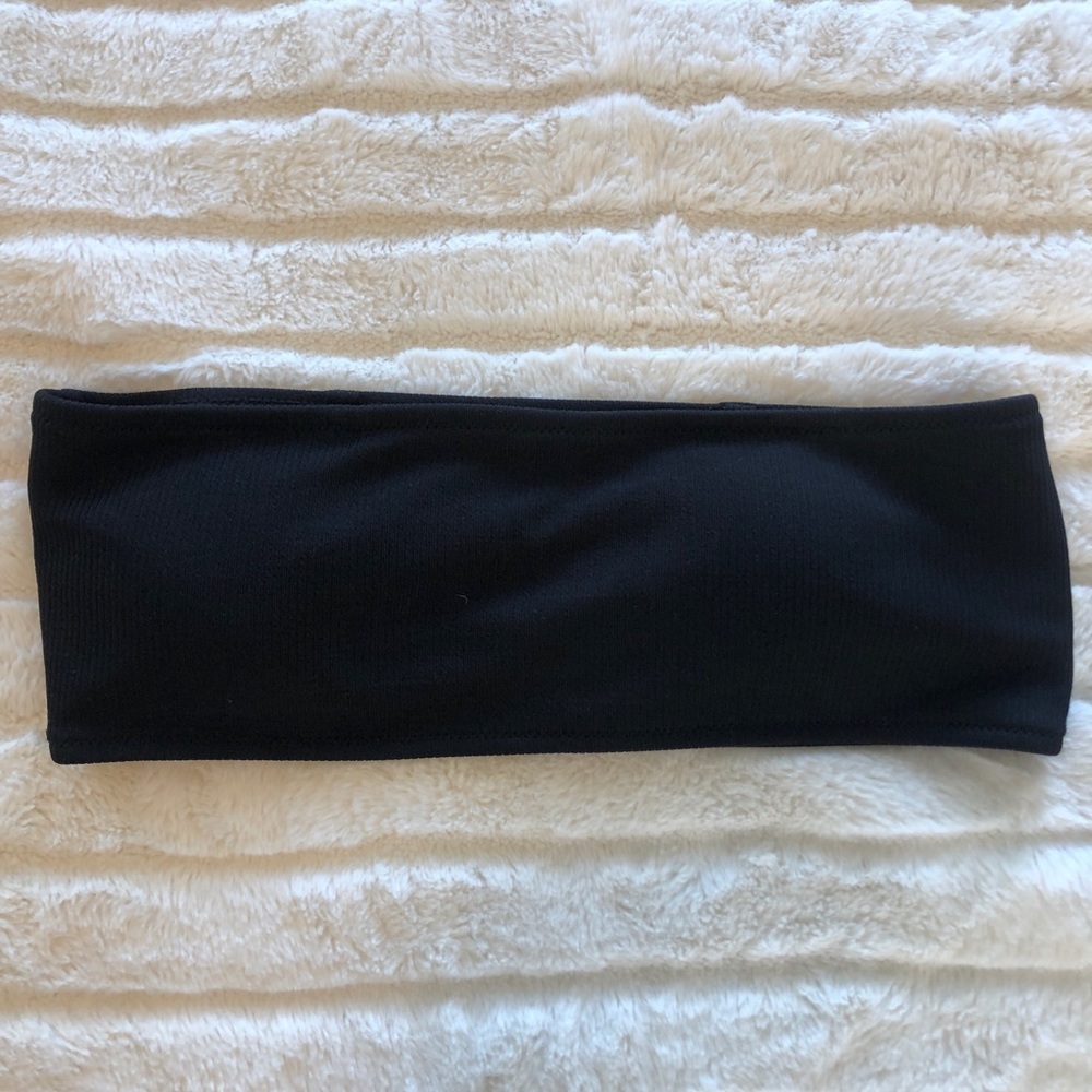ZAFUL Textured Ribbed Bandeau Bikini Top
